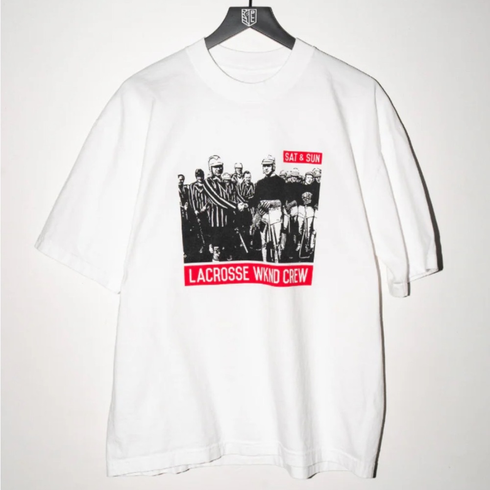*Brand New With Tags* Lacrosse WKND Crew White Graphic T-Shirt